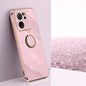 For Xiaomi Redmi K60 Ultra / Mi 13T XINLI Straight Edge 6D Electroplate TPU Phone Case with Ring Holder(Cherry Purple)