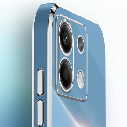 For Xiaomi Redmi Note 13 Pro 4G XINLI Straight Edge 6D Electroplate TPU Phone Case with Ring Holder(Mint Green)