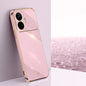 For Realme GT Neo5 SE XINLI Straight 6D Plating Gold Edge TPU Phone Case(Cherry Purple)