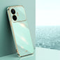 For Realme GT Neo5 SE XINLI Straight 6D Plating Gold Edge TPU Phone Case(Mint Green)
