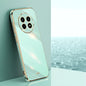 Pour Realme 13 Pro Global Coque de téléphone en TPU plaqué or 6D XINLI (Vert Menthe)