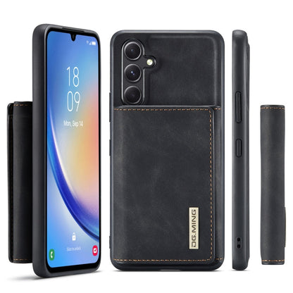 For Samsung Galaxy A34 5G DG.MING M1 Series 3-Fold Multi Card Wallet + Magnetic Phone Case(Black)