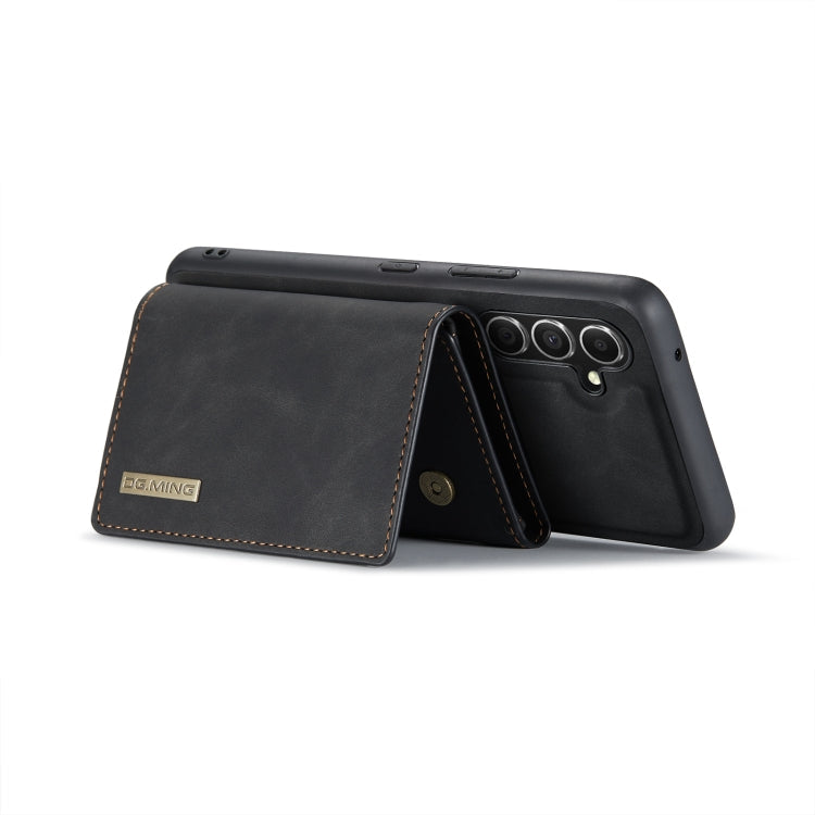 For Samsung Galaxy A34 5G DG.MING M1 Series 3-Fold Multi Card Wallet + Magnetic Phone Case(Black)