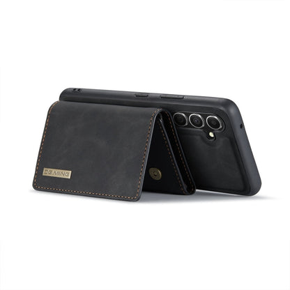 For Samsung Galaxy A34 5G DG.MING M1 Series 3-Fold Multi Card Wallet + Magnetic Phone Case(Black)