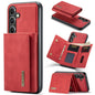 For Samsung Galaxy S24 5G DG.MING M1 Series 3-Fold Multi Card Wallet + Magnetic Phone Case(Red)