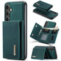 Pour Samsung Galaxy S24 5G DG.MING M1 Series Portefeuille Multi-Cartes à Trois Volets + Coque de Téléphone Magnétique (Vert)
