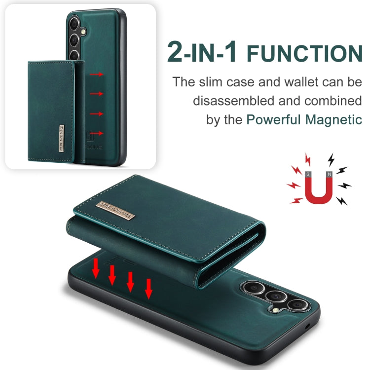 Pour Samsung Galaxy S24 5G DG.MING M1 Series Portefeuille Multi-Cartes à Trois Volets + Coque de Téléphone Magnétique (Vert)