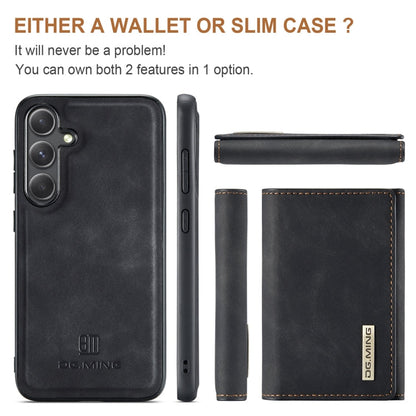 For Samsung Galaxy S24+ 5G DG.MING M1 Series 3-Fold Multi Card Wallet + Magnetic Phone Case(Black)