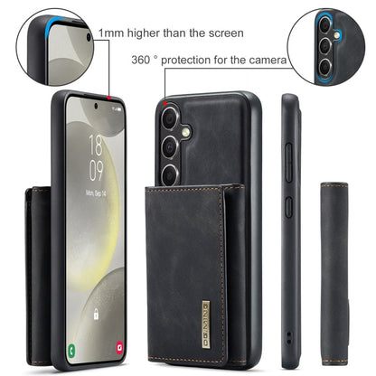 For Samsung Galaxy S24+ 5G DG.MING M1 Series 3-Fold Multi Card Wallet + Magnetic Phone Case(Black)