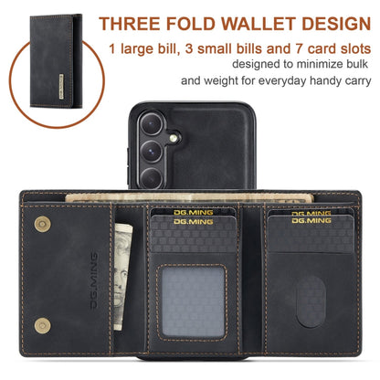 For Samsung Galaxy S24+ 5G DG.MING M1 Series 3-Fold Multi Card Wallet + Magnetic Phone Case(Black)