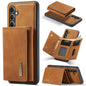Pour Samsung Galaxy A35 5G DG.MING Série M1 Étui Portefeuille à Trois Volets Multi-Cartes + Coque de Téléphone Magnétique (Marron)