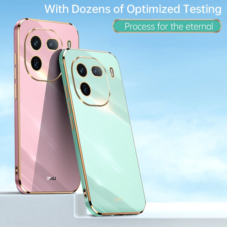 For vivo iQOO 12 Pro 5G XINLI Straight Edge 6D Electroplate TPU Phone Case(Mint Green)