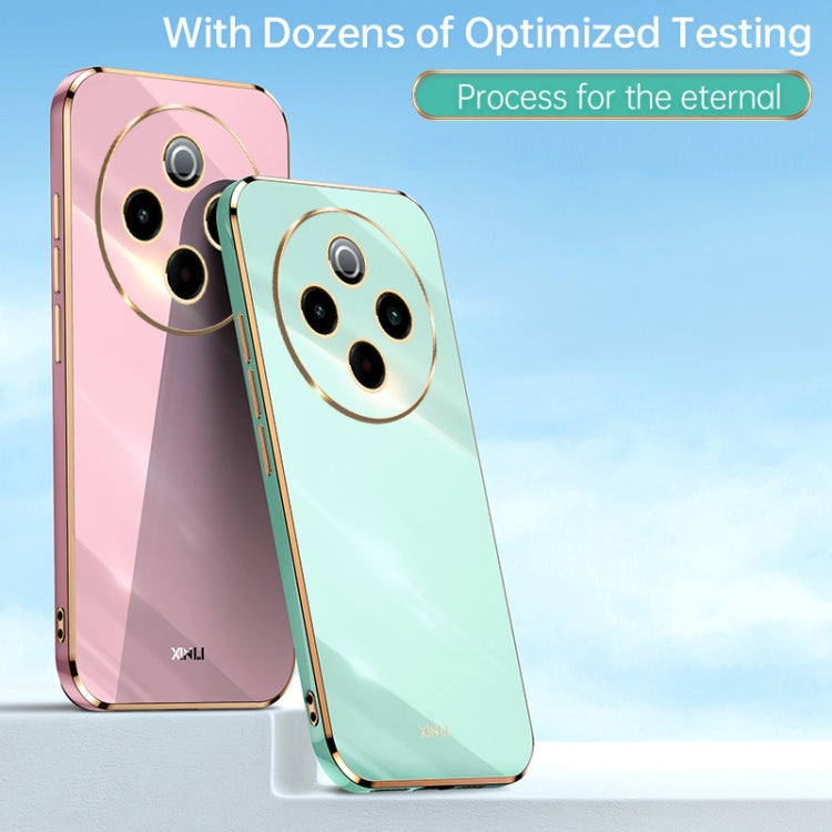 Pour vivo Y300 Pro XINLI Coque de téléphone en TPU électrolytique 6D à bords droits (noir)