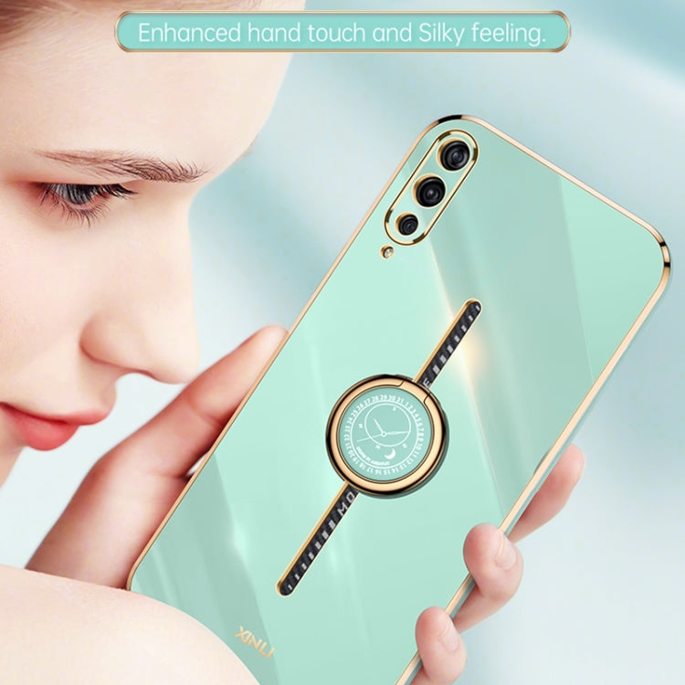 For vivo iQOO Pro XINLI Straight Edge 6D Electroplate TPU Phone Case with Ring Holder(Pink)