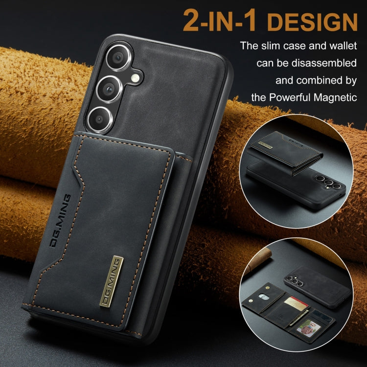 For Samsung Galaxy S24+ 5G DG.MING M2 Series 3-Fold Multi Card Bag + Magnetic Phone Case(Black)