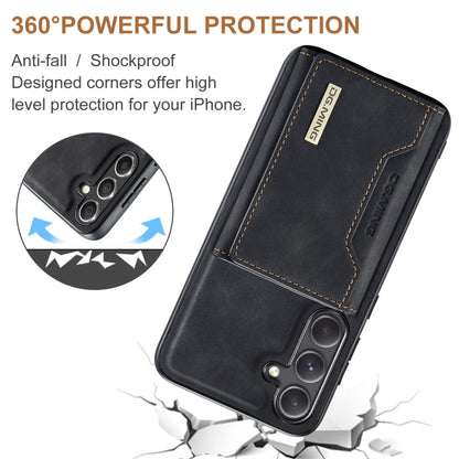 For Samsung Galaxy S24+ 5G DG.MING M2 Series 3-Fold Multi Card Bag + Magnetic Phone Case(Black)
