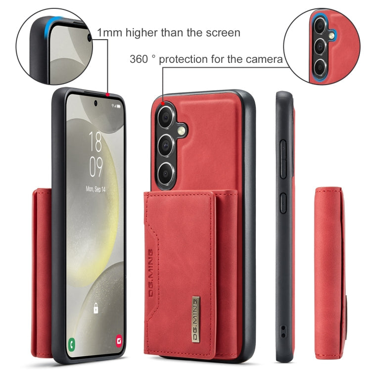 Pour Samsung Galaxy S24+ 5G DG.MING M2 Series 3-Fold Multi Card Bag + Étui de téléphone magnétique (Rouge)