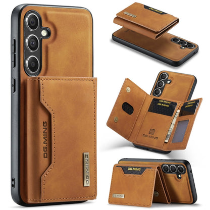For Samsung Galaxy S24 5G DG.MING M2 Series 3-Fold Multi Card Bag + Magnetic Phone Case(Brown)