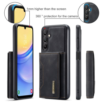 For Samsung Galaxy A15 5G / A15 4G DG.MING M2 Series 3-Fold Multi Card Bag + Magnetic Phone Case(Black)