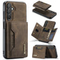 For Samsung Galaxy A15 5G / A15 4G DG.MING M2 Series 3-Fold Multi Card Bag + Magnetic Phone Case(Coffee)