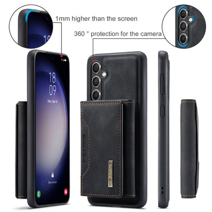 For Samsung Galaxy A55 5G DG.MING M2 Series 3-Fold Multi Card Bag + Magnetic Phone Case(Black)