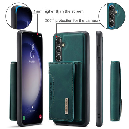 For Samsung Galaxy A55 5G DG.MING M2 Series 3-Fold Multi Card Bag + Magnetic Phone Case(Green)