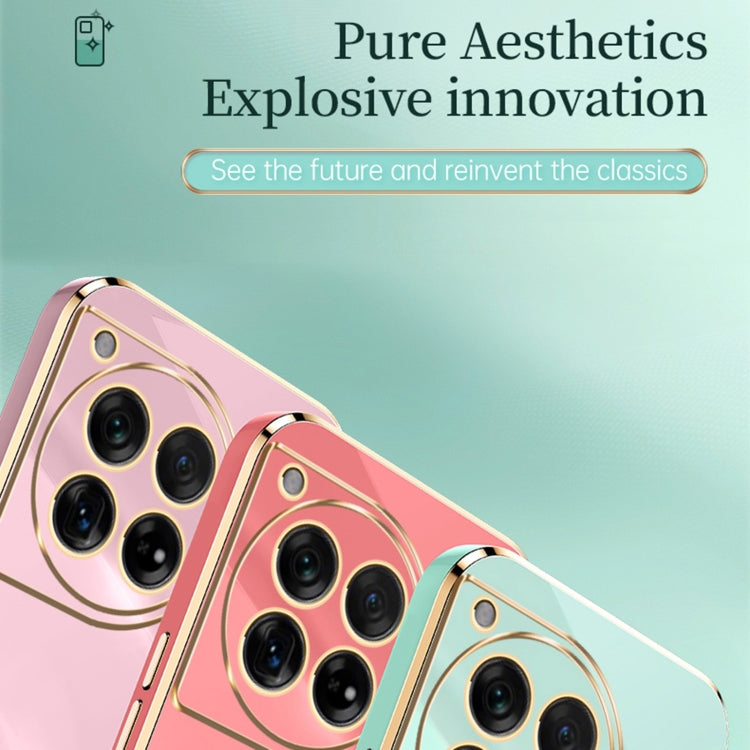 For OnePlus 12 XINLI Straight Edge 6D Electroplate TPU Phone Case(Mint Green)