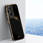 For Honor Play 50 Plus 5G XINLI Straight Edge 6D Electroplate TPU Phone Case(Black)