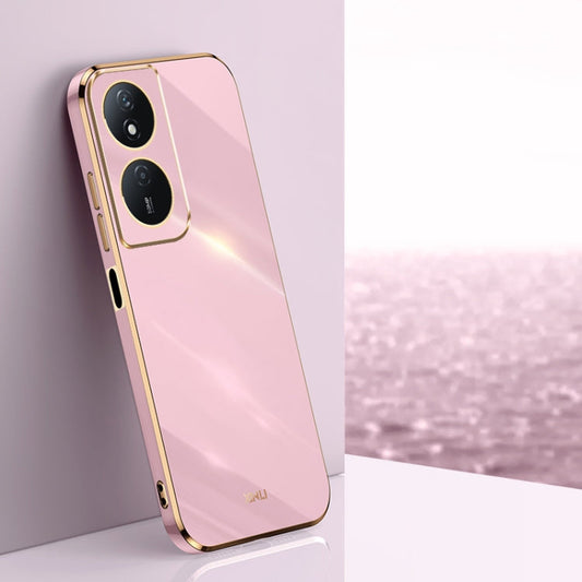 For Honor Play 50 Plus 5G XINLI Straight Edge 6D Electroplate TPU Phone Case(Cherry Purple)