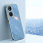 Coque de téléphone en TPU électrolytique 6D à bords droits XINLI pour For Honor Play 50 Plus 5G (Bleu Céleste)