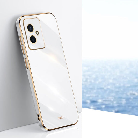 For Honor 100 XINLI Straight Edge 6D Electroplate TPU Phone Case(White)