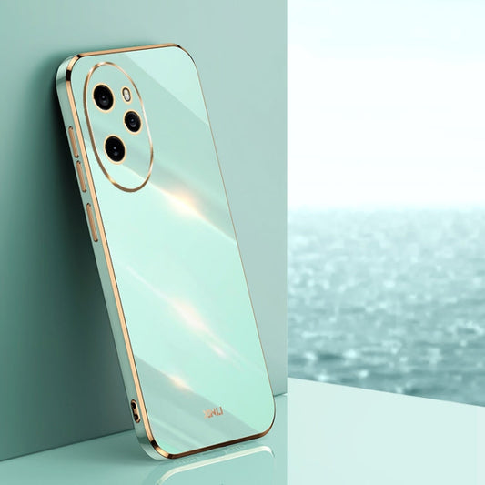 For Honor 100 Pro XINLI Straight Edge 6D Electroplate TPU Phone Case(Mint Green)