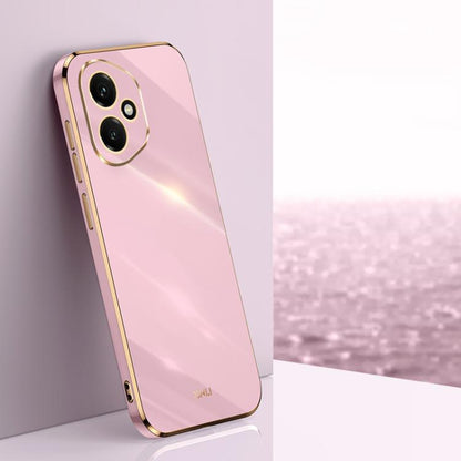 For Honor 400 Global 156.5mm XINLI Straight Edge 6D Electroplate TPU Phone Case(Cherry Purple)