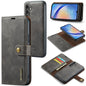 For Samsung Galaxy A34 5G DG.MING Crazy Horse Texture Detachable Magnetic Leather Case(Grey)