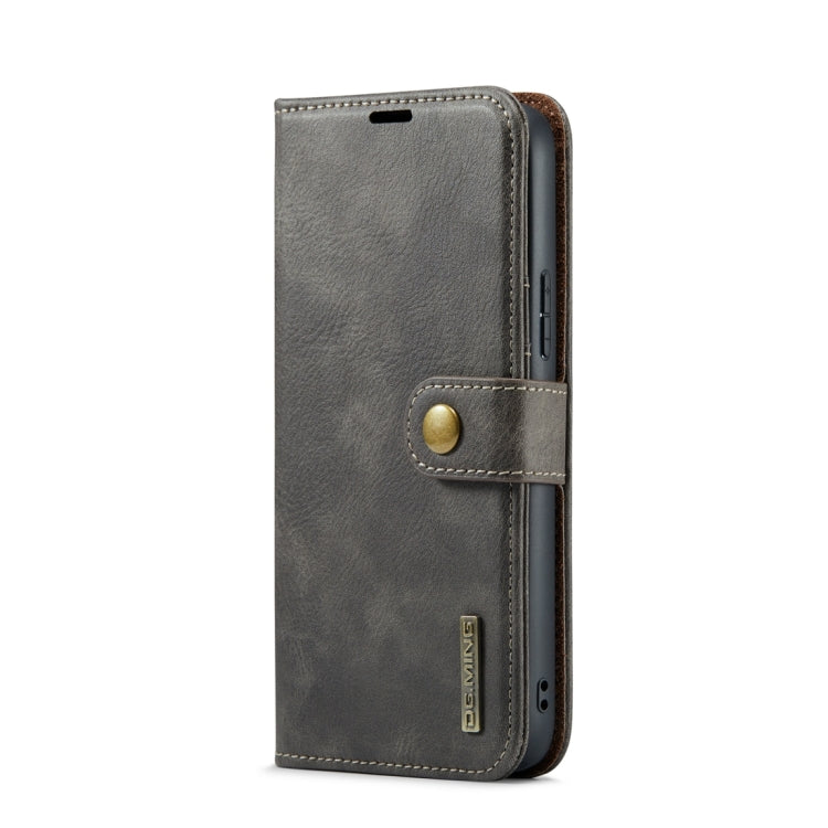 For Samsung Galaxy A34 5G DG.MING Crazy Horse Texture Detachable Magnetic Leather Case(Grey)