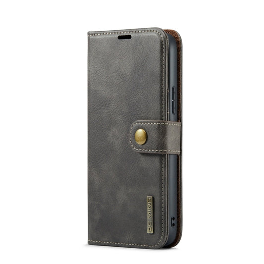 For Samsung Galaxy A34 5G DG.MING Crazy Horse Texture Detachable Magnetic Leather Case(Grey)