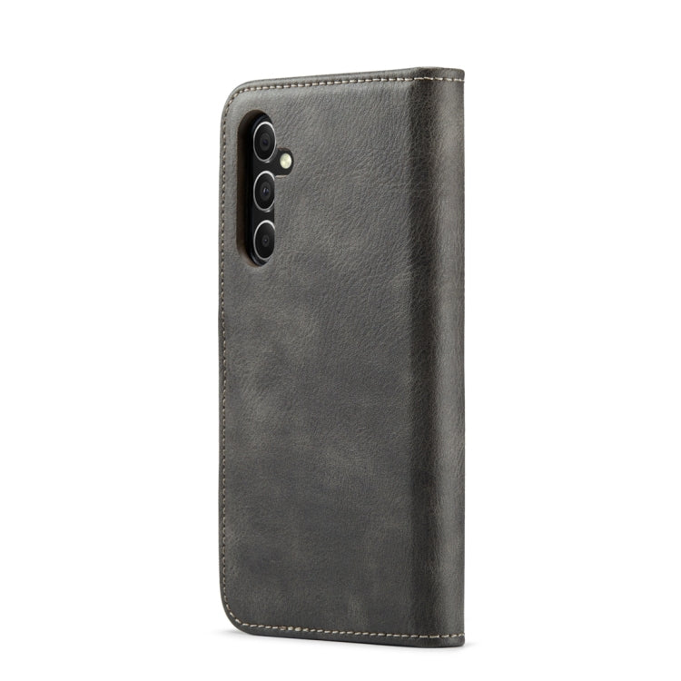 For Samsung Galaxy A34 5G DG.MING Crazy Horse Texture Detachable Magnetic Leather Case(Grey)