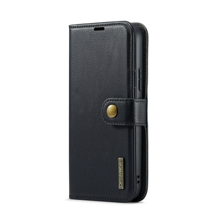 For Samsung Galaxy A34 5G DG.MING Crazy Horse Texture Detachable Magnetic Leather Case(Black)