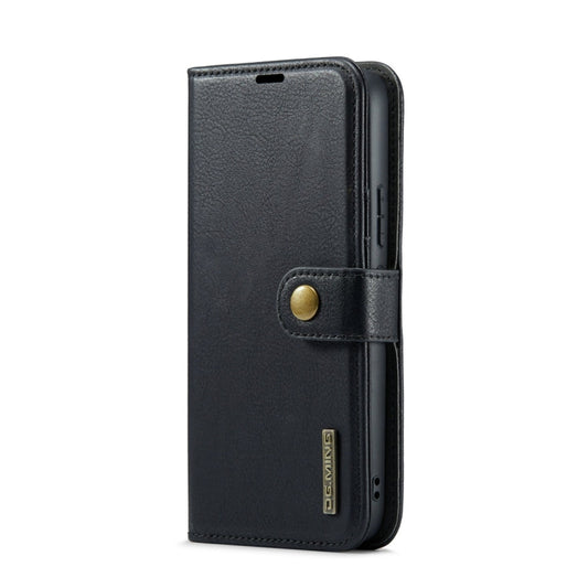 For Samsung Galaxy A34 5G DG.MING Crazy Horse Texture Detachable Magnetic Leather Case(Black)