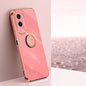 For Honor X50i 5G XINLI Straight Edge 6D Electroplate TPU Phone Case with Ring Holder(Hawthorn Red)