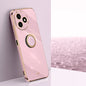 For Honor X50i+ 5G XINLI Straight Edge 6D Electroplate TPU Phone Case with Ring Holder(Cherry Purple)