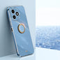 For Honor X50i+ 5G XINLI Straight Edge 6D Electroplate TPU Phone Case with Ring Holder(Celestial Blue)