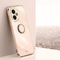 Coque de Téléphone en TPU XINLI Electroplaquée 6D à Bord Droit avec Anneau, Pour Honor 400 Global 156,5mm (Rose)