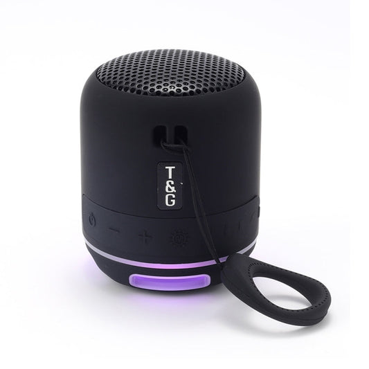 T&G TG294 TWS Enceinte portable sans fil stéréo à LED pour l'extérieur (Noir)