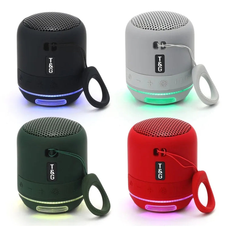 T&G TG294 TWS Enceinte portable sans fil stéréo Mini LED pour l'extérieur (vert foncé)