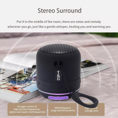 T&G TG294 TWS LED Mini Portable Wireless Stereo Sound Outdoor Speaker(Black)