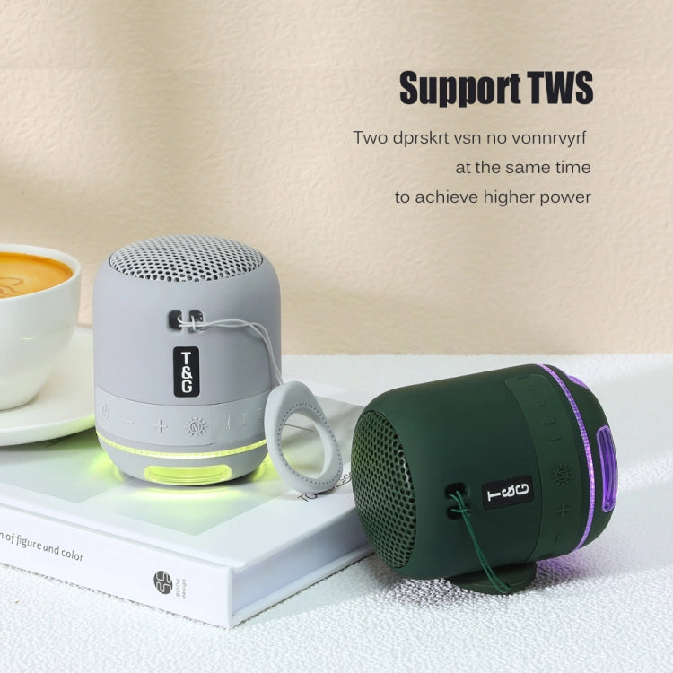 T&G TG294 TWS LED Mini Portable Wireless Stereo Sound Outdoor Speaker(Black)
