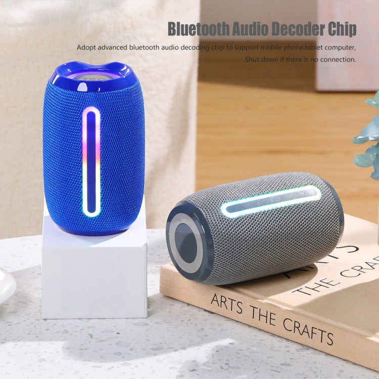 T&G TG653 TWS LED Mini Portable Wireless Stereo Sound Outdoor Speaker(Gery)