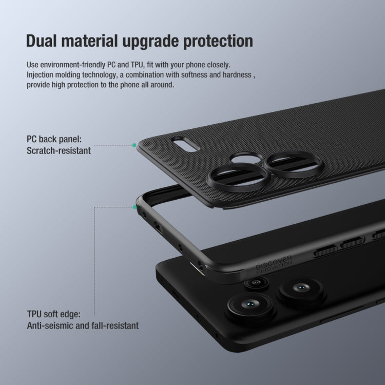 For Xiaomi Redmi Note 13 Pro+ 5G NILLKIN Frosted Shield Pro PC + TPU Phone Case(Black)