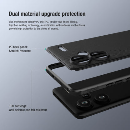 For Xiaomi Redmi Note 13 Pro+ 5G NILLKIN Frosted Shield Pro PC + TPU Phone Case(Black)
